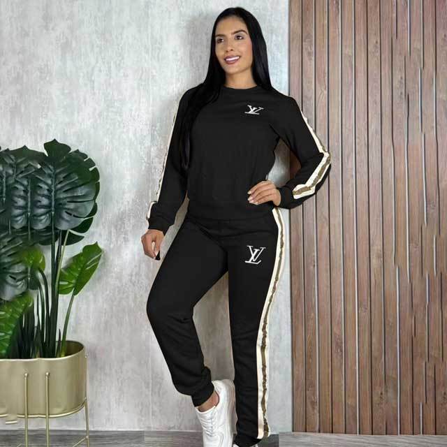 Embroidery Embossing Long Sleeve Casual Jogging Suit