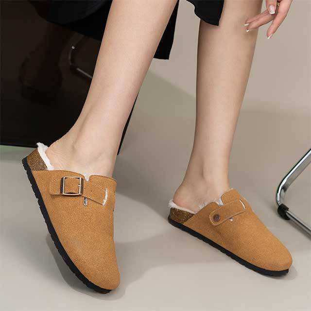 Winter Fashion Thick Sole Fur Inside Flat Shoes