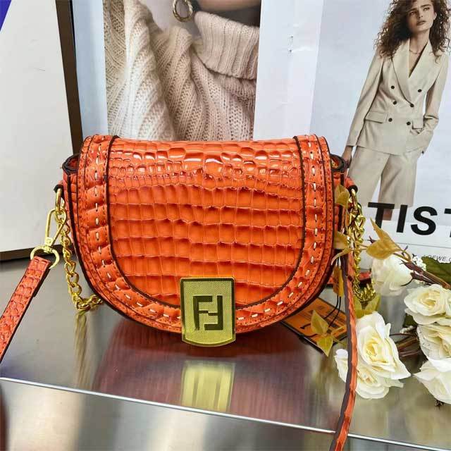 Snakeskin Leather Messenger Bag