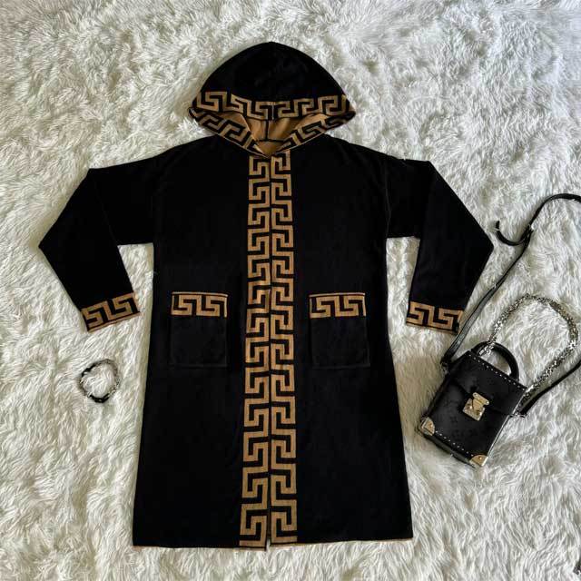 Knit Hooded Cardigan Coat