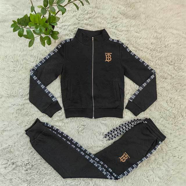 Embroidery Embossing Fall Sport Pants Suit