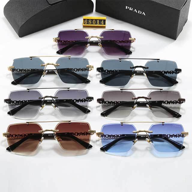 Rimless Diamond Square Sunglasses