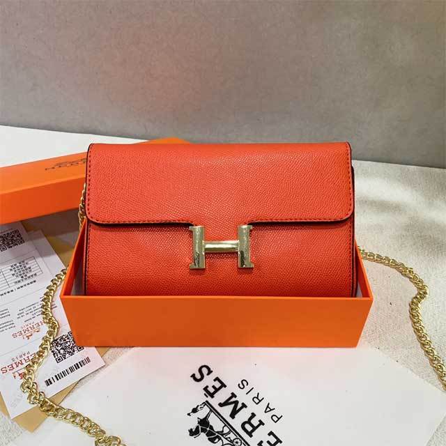 Chained Leather Fashion Women Messenger Bag