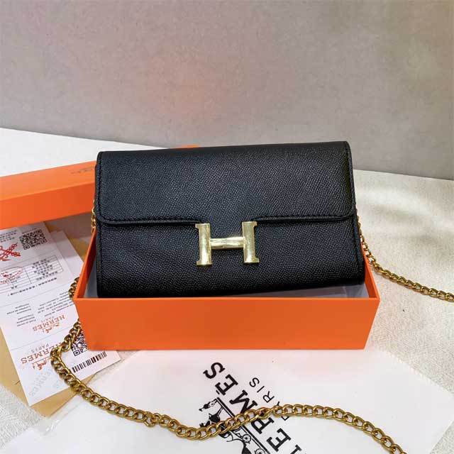 Chained Leather Fashion Women Messenger Bag