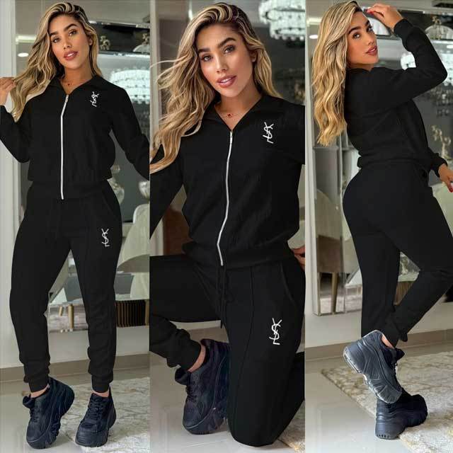 Embroidery Embossing Fall Sport Pants Set