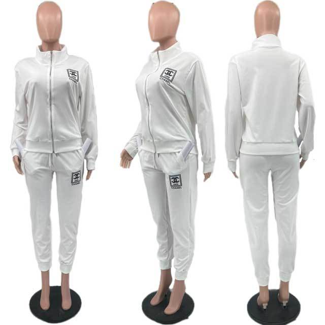 Embroidery Long Sleeve Fall Tracksuit