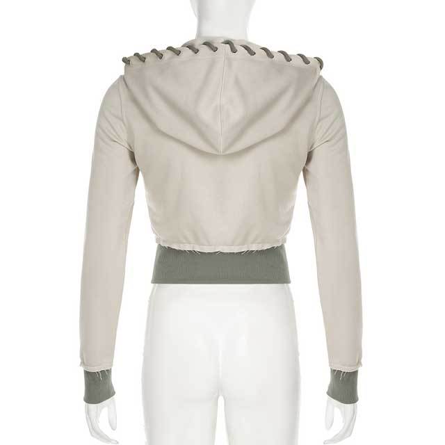 Zipper Hoodie Top Casual Jogging Suit