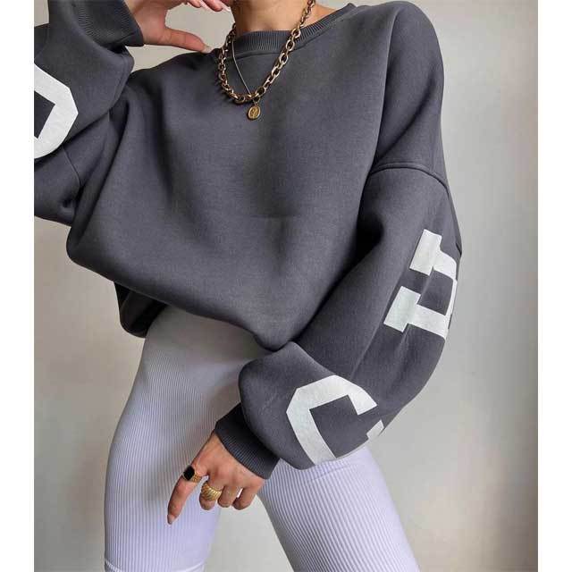 Letter Print Casual Sweatshirts