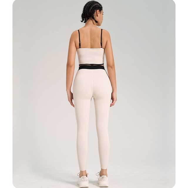 Activewear Color Block Two Piece Pant Set