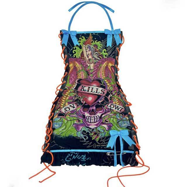 Printed Lace-Up Casual Dress
