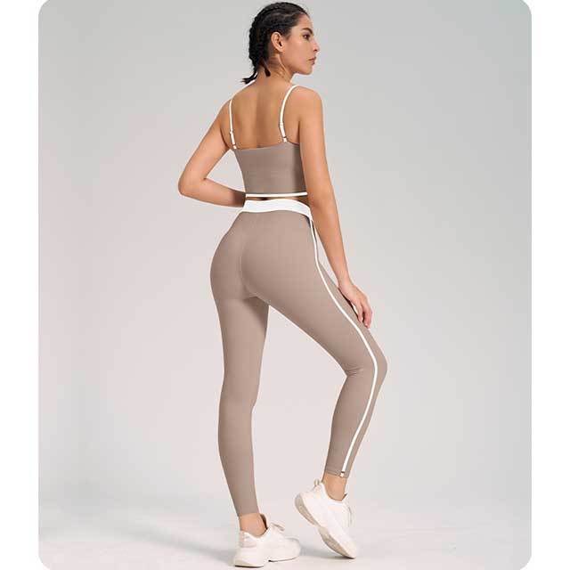 Activewear Color Block Two Piece Pant Set