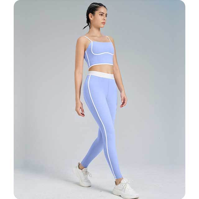 Activewear Color Block Two Piece Pant Set