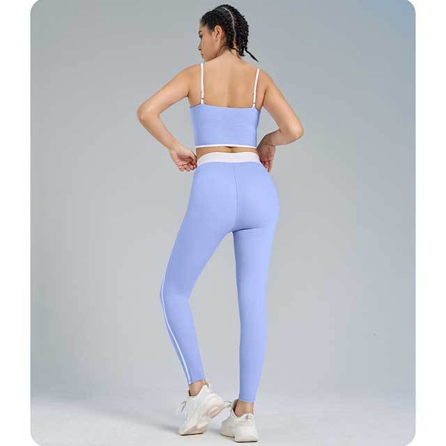 Activewear Color Block Two Piece Pant Set