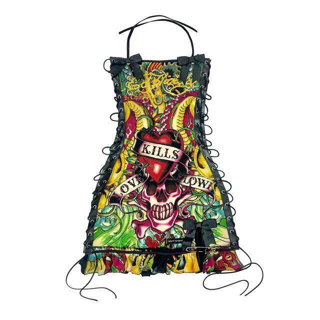 Printed Lace-Up Casual Dress