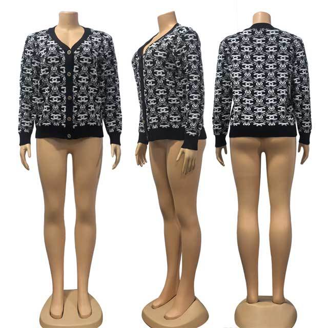 Knit Jacquard Cardigan Coat