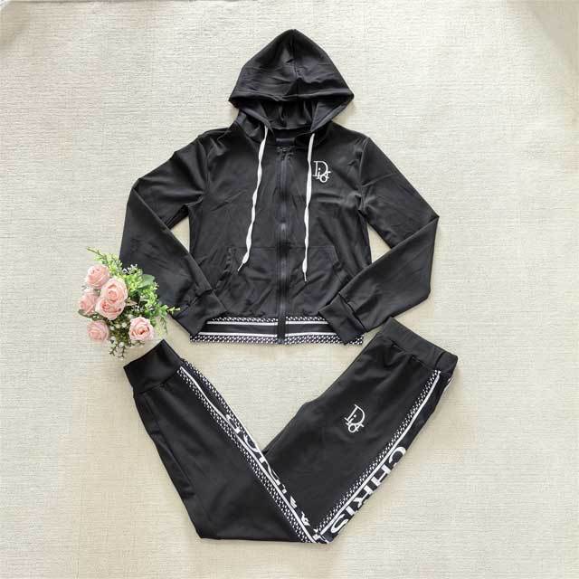 Embroidery Hooded Casual Jogging Suit