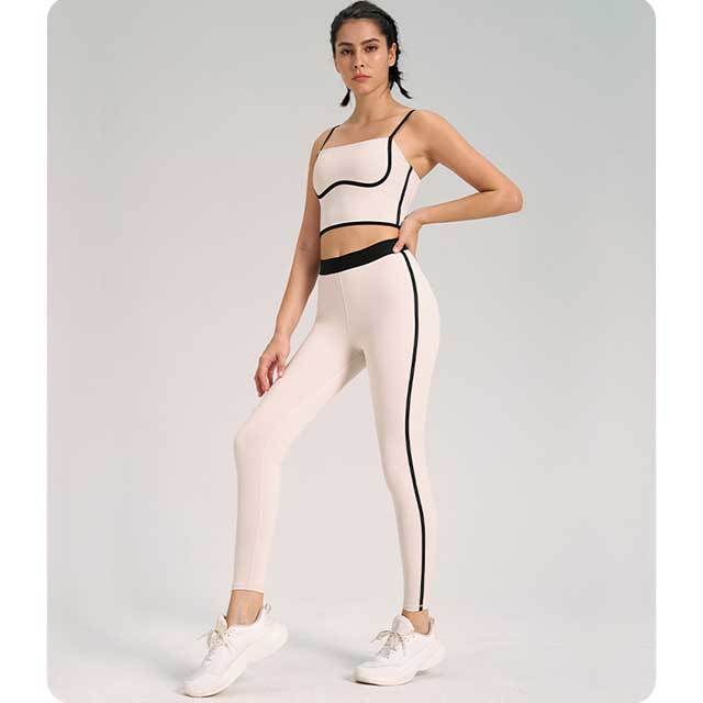 Activewear Color Block Two Piece Pant Set