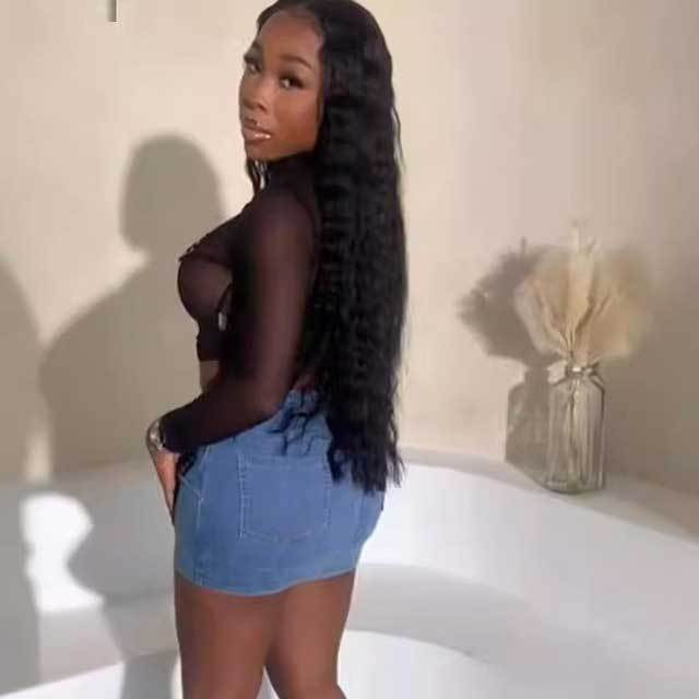 Rivets Mesh Top Skirt Set