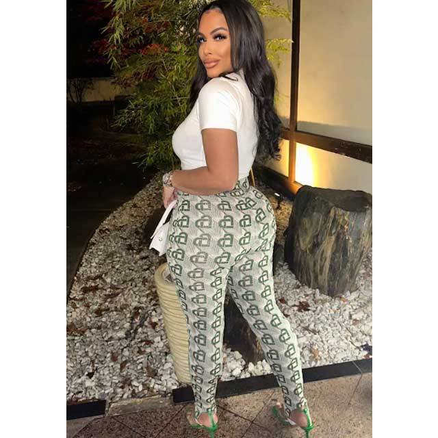 Short Sleeve Printed Casual Jogging Suit