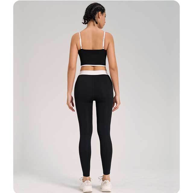 Activewear Color Block Two Piece Pant Set
