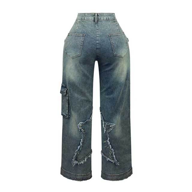 Star Tassel Vintage Cargo Jeans