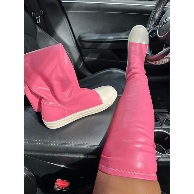 Leather Fashion Over Knee Boots