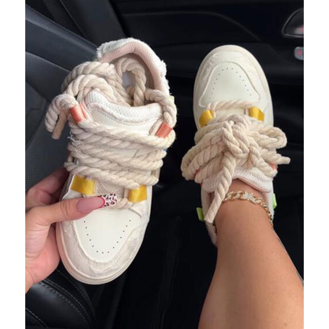 Casual Style Flat Sneakers
