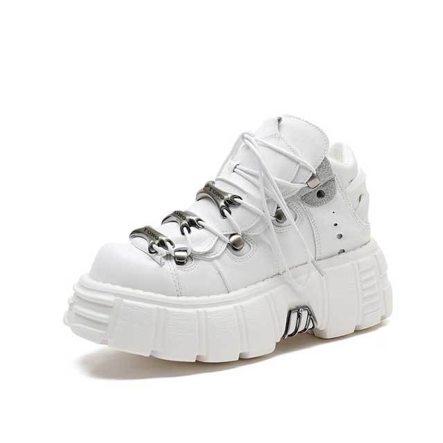 Heavy Metal Lace-Up Punk Platform Shoes