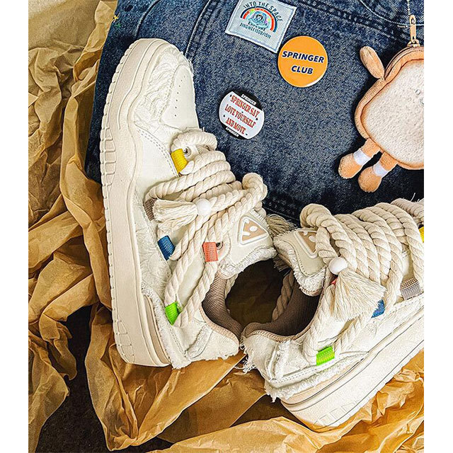 Casual Style Flat Sneakers