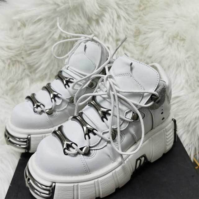 Heavy Metal Lace-Up Punk Platform Shoes
