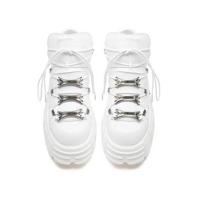 Heavy Metal Lace-Up Punk Platform Shoes