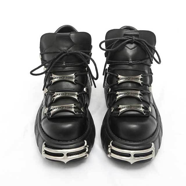 Heavy Metal Lace-Up Punk Platform Shoes