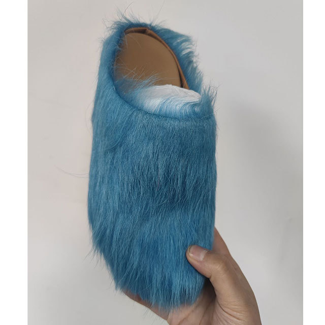 Luxury Fuzzy Flat Slides