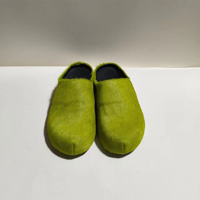 Luxury Fuzzy Flat Slides