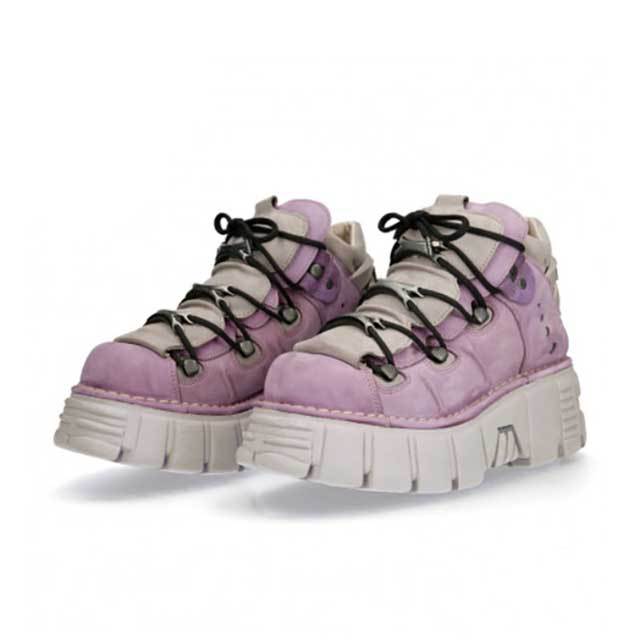 Punk Style Lace-Up Platform Clunky Shoes