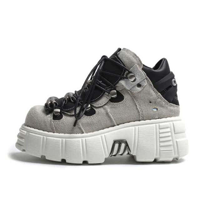 Vintage Punk Unisex Lace-Up Platform Shoes