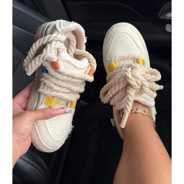 Casual Style Flat Sneakers