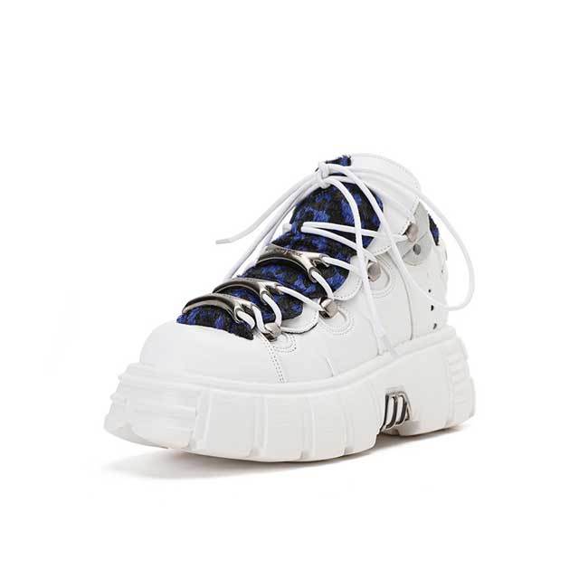 Leopard Print Punk Platform Clunky Shoes