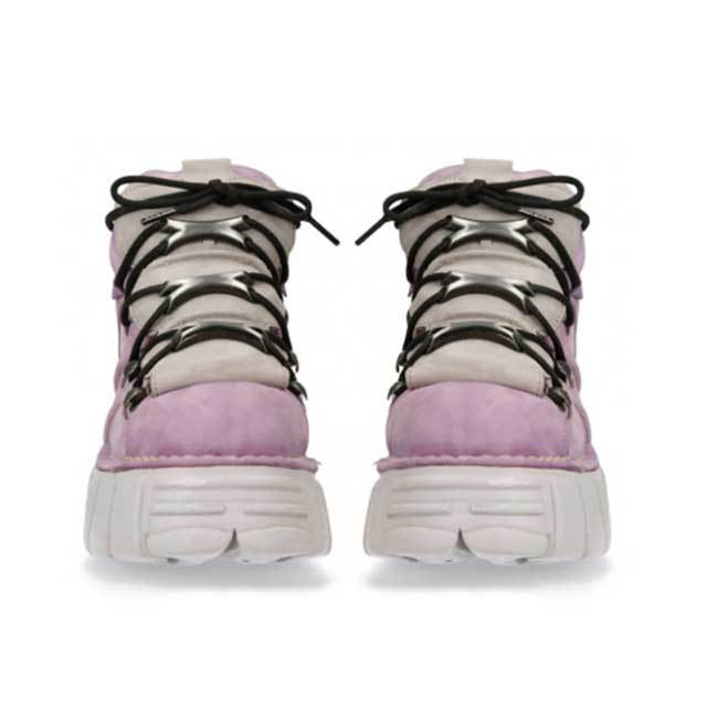 Punk Style Lace-Up Platform Clunky Shoes