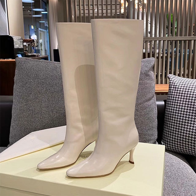 Pointed Toe High Heel Long Boots