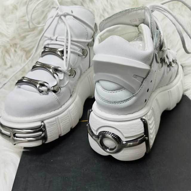 Heavy Metal Lace-Up Punk Platform Shoes