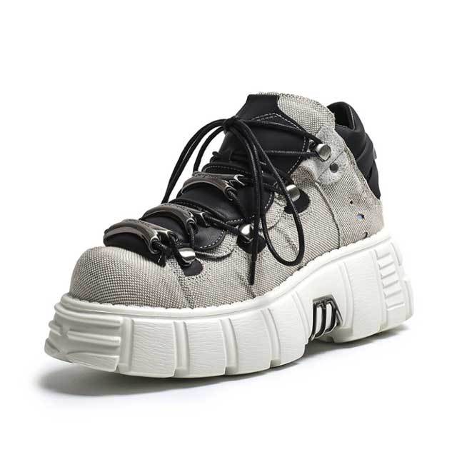 Vintage Punk Unisex Lace-Up Platform Shoes