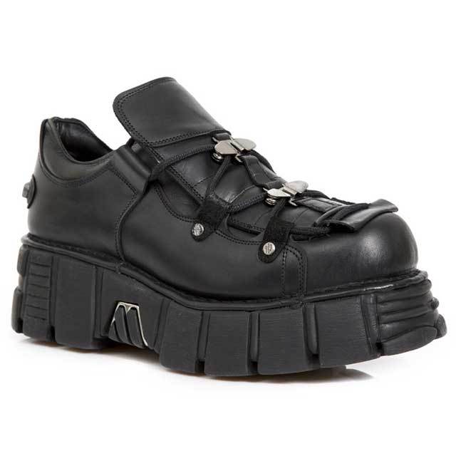 Leather Fashion Punk Lace-Up Platform Shoes
