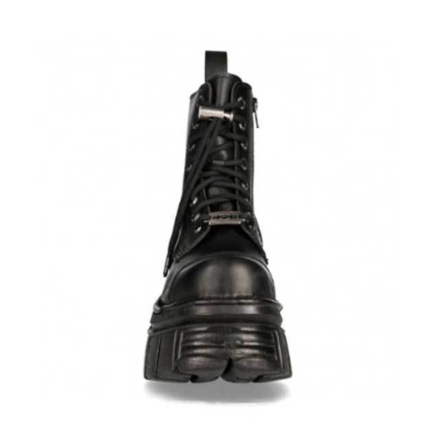 Leather Vintage Lace-Up Platform Boots