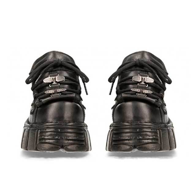 Leather Fashion Punk Lace-Up Platform Shoes