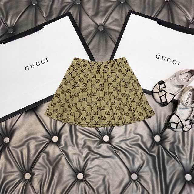 Printed Top Pleated Skirt Set For Girls