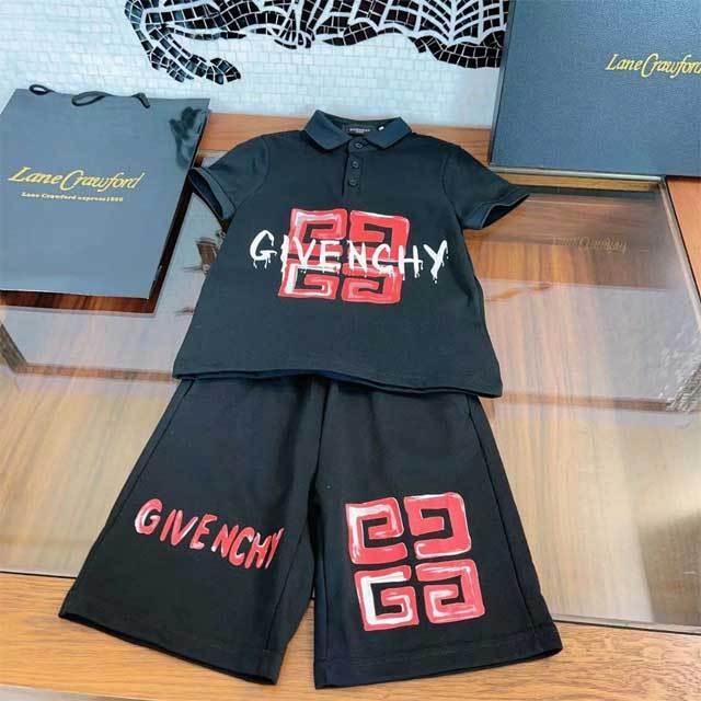 Printed Polo Top Casual Short Set For Kids