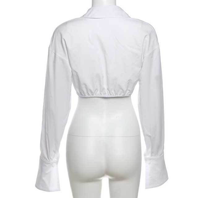 Bell Sleeve Crop Shirt