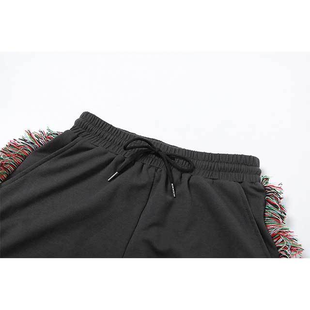 High Waist Colorful Tassel Casual Pants Set