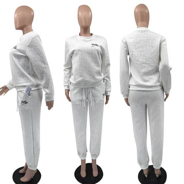 Embroidery Embossing Fall Jogging Pants Suit